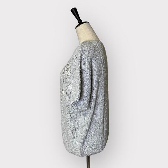 Partners by Marvin’s Vintage Short Sleeved Sweater Light Blue - Picture 3 of 7